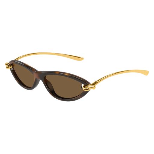 Sunglasses Bottega Veneta Woman BV1390S002-HAVANA-GOLD-BROWN56 - BV1390S002-HAVANA-GOLD-BROWN56